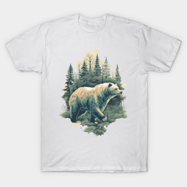 Forest bear T-Shirt by GreenMary Design